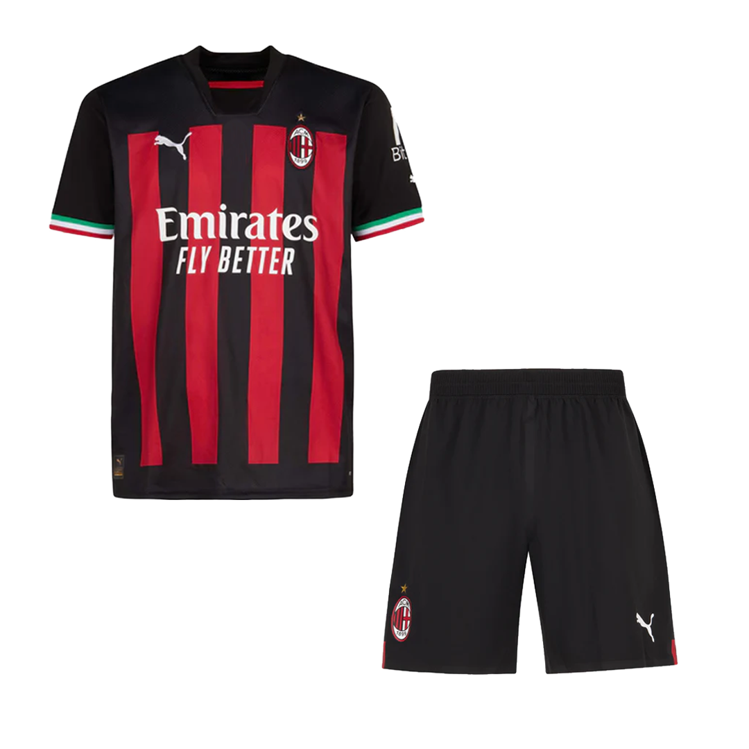 AC Milan Home Kit 2022/23 By Adidas Kids