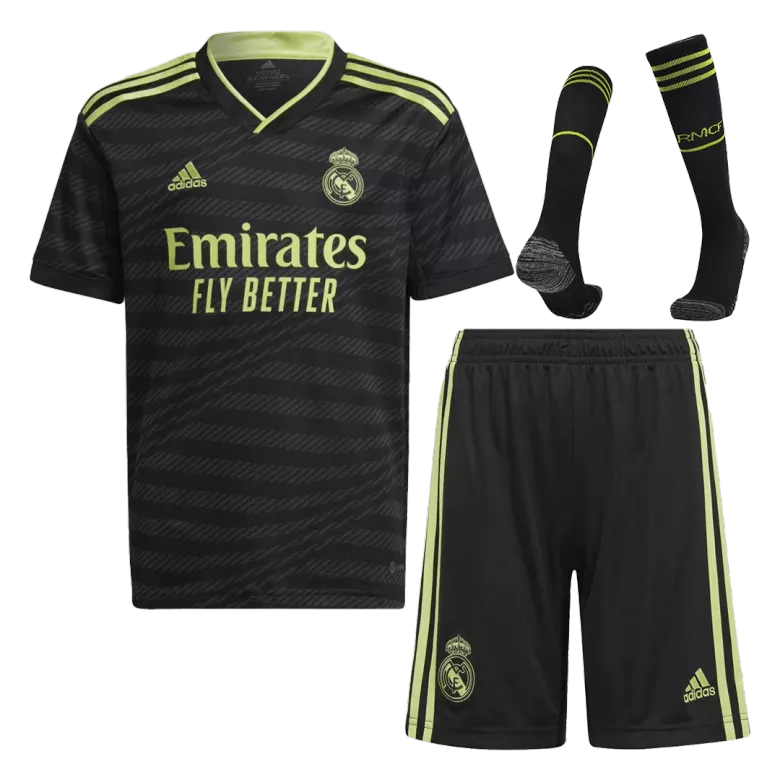 Real Madrid Third Away Kids Soccer Jerseys Full Kit 2022/23 - gogoalshop