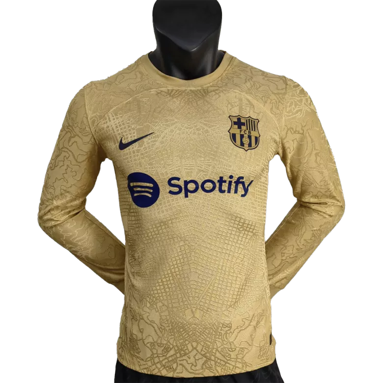 Authentic Barcelona Away Long Sleeve Soccer Jersey 2022/23 - gogoalshop