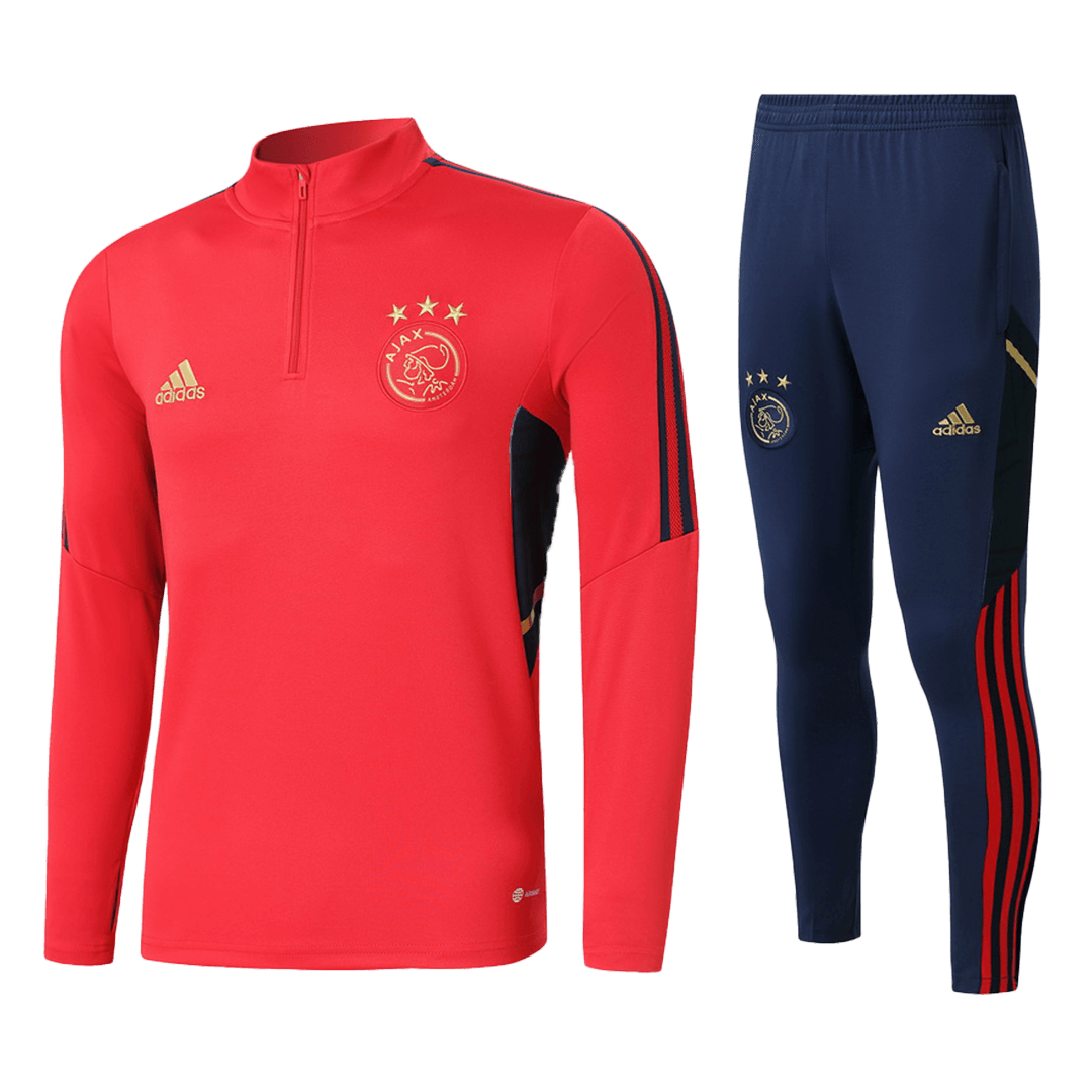 Ajax 1 4 Zip Tracksuit 2022 23 Red Gogoalshop