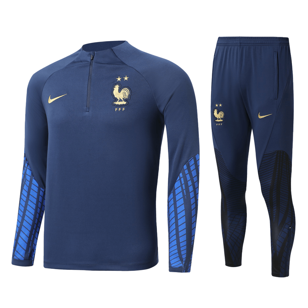 France 1/4 Zip Tracksuit 2022 Navy | Gogoalshop