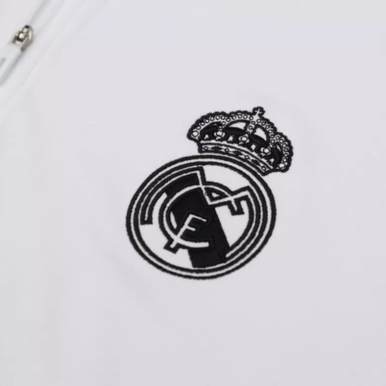 Real Madrid 1/4 Zip Tracksuit 2022/23 White - gogoalshop