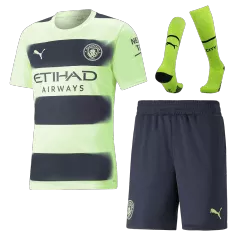 Manchester City Third Away Kids Jerseys Full Kit 2022/23 - gogoalshop