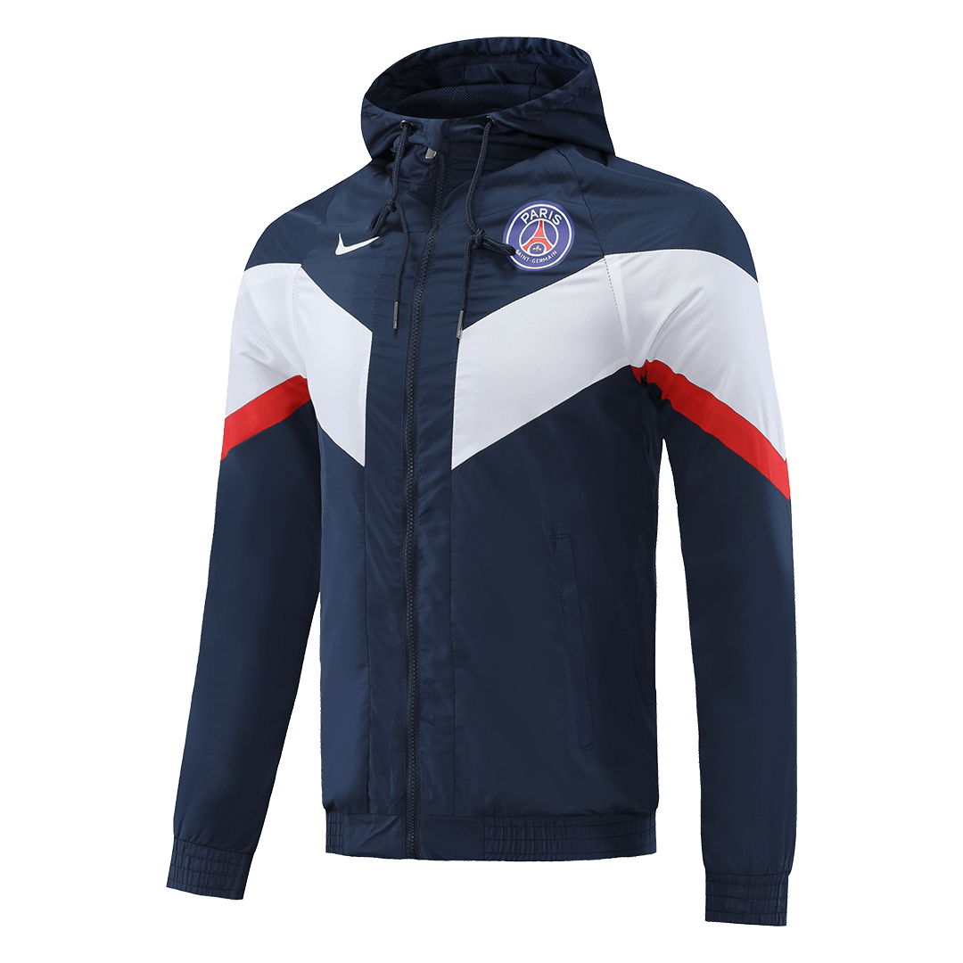 PSG Hoodie Windbreaker Jacket 2022 23 Navy White Gogoalshop