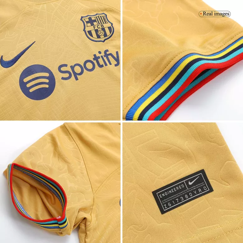 Barcelona Away Kids Soccer Jerseys Kit 2022/23 - gogoalshop