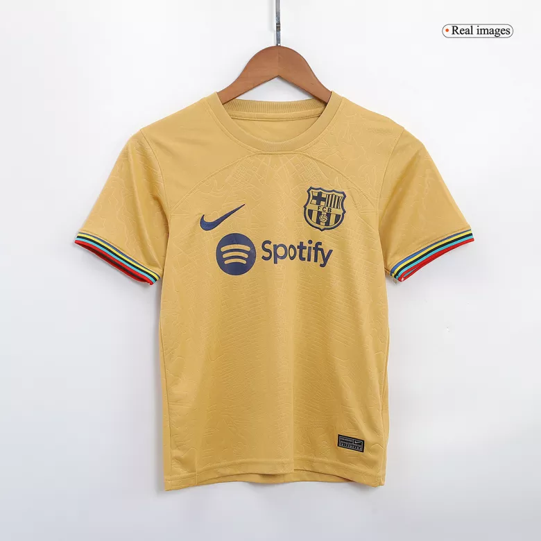 Barcelona Away Kids Soccer Jerseys Kit 2022/23 - gogoalshop