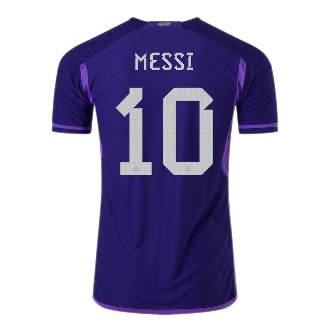 New Messi #10 Argentina Away World Cup 2022 Champion Authentic Jersey
