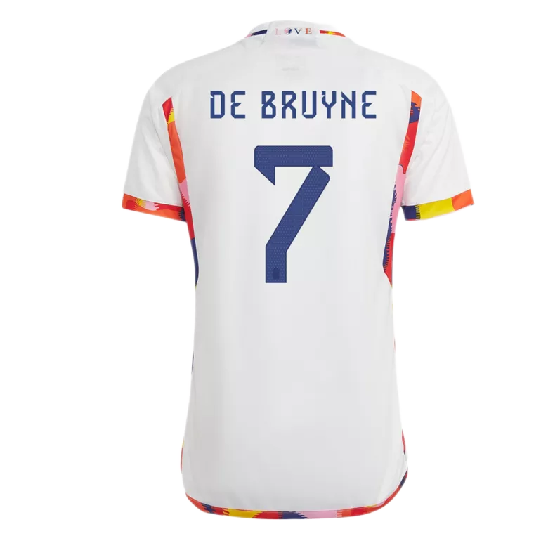 DE BRUYNE #7 Belgium Away Jersey Shirt World Cup 2022 - gogoalshop