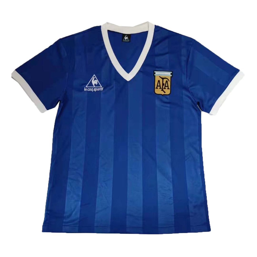 Zeebrasem Sluier voorspelling Retro Argentina Away Jersey 1986 By Le Coq Sportif | Gogoalshop