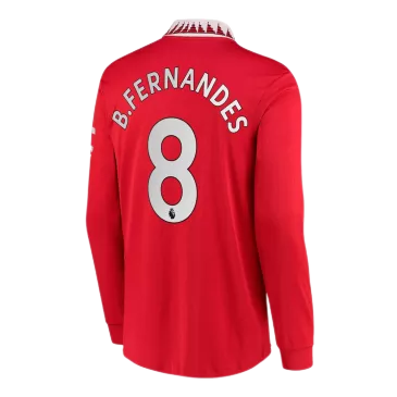 B.FERNANDES #8 Manchester United Home Long Sleeve Soccer Jersey 2022/23 - gogoalshop