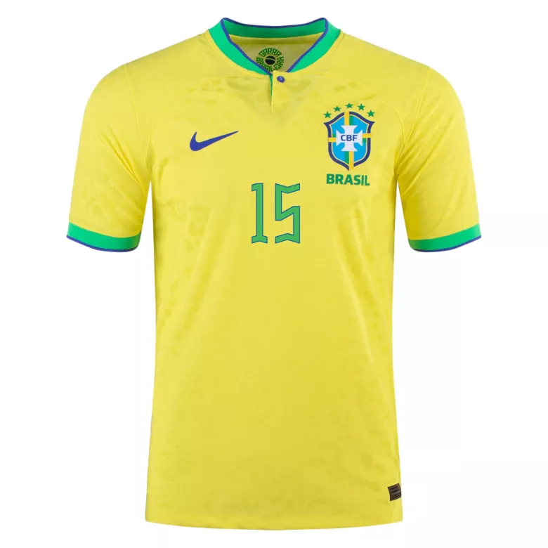 FABINHO #15 Brazil Home Authentic Jersey 2022 - gogoalshop
