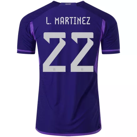 L. MARTINEZ #22 Argentina Away Authentic Jersey World Cup 2022 - gogoalshop