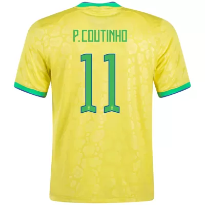 Clearance Coutinho Yellow Philippe Coutinho Brazil Jersey Philippe