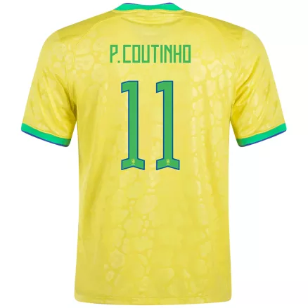 P.Coutinho #11 Brazil Home Jersey World Cup 2022 - gogoalshop