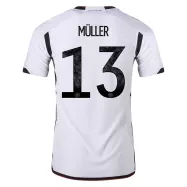 MÜLLER #13 Germany Home Authentic Jersey World Cup 2022 - gogoalshop