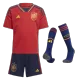 Spain Home World Cup Kids Jerseys Full Kit 2022 - gogoalshop
