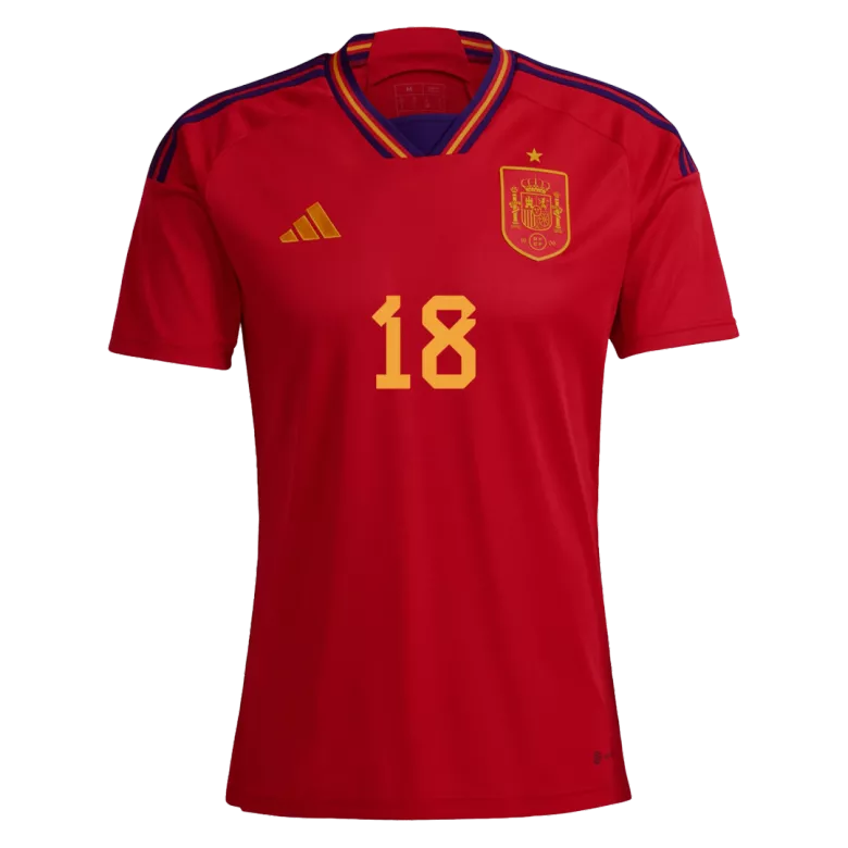 JORDI ALBA #18 Spain Home Jersey World Cup 2022 - gogoalshop
