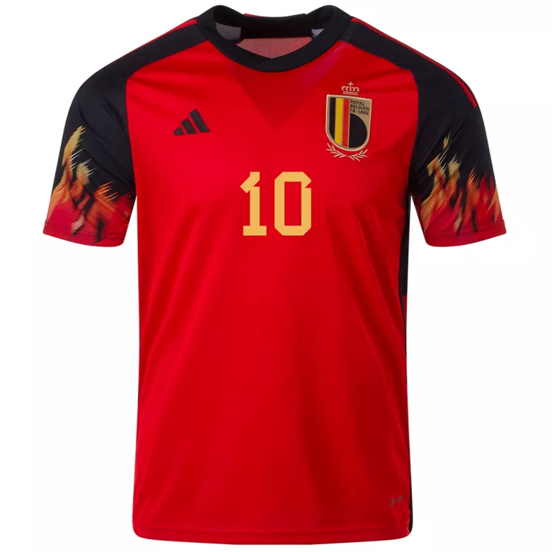 E. HAZARD #10 Belgium Home Jersey World Cup 2022 - gogoalshop
