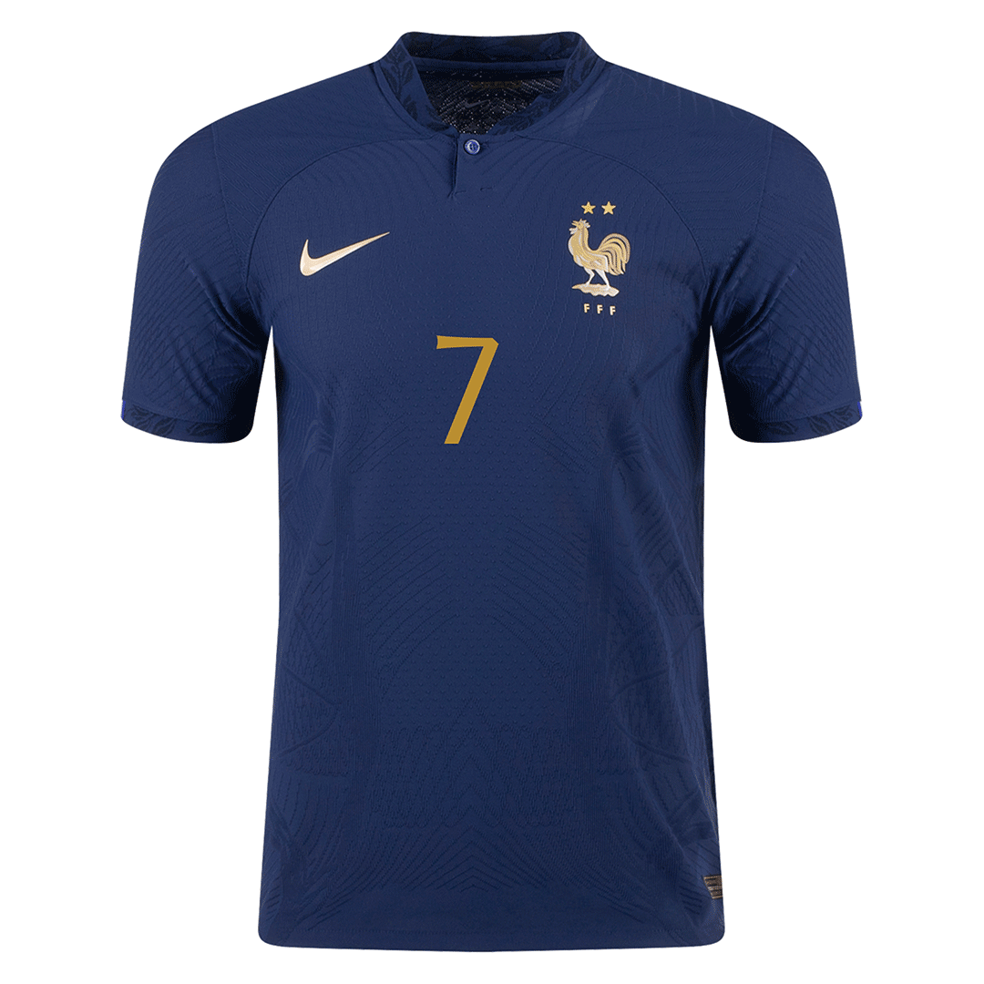 GRIEZMANN #7 France Home Authentic Jersey World Cup 2022