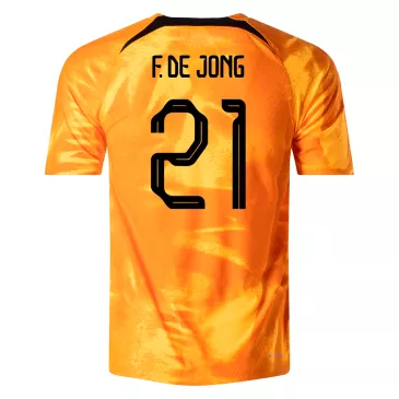 F.DE JONG #21 Netherlands Home Jersey World Cup 2022 - gogoalshop