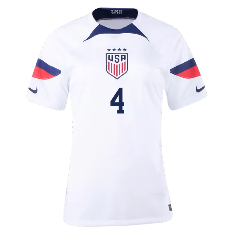SAUERBRUNN #4 USA Home Jersey World Cup 2022 Women - gogoalshop
