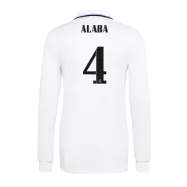 ALABA #4 Real Madrid Home Long Sleeve Soccer Jersey 2022/23 - gogoalshop