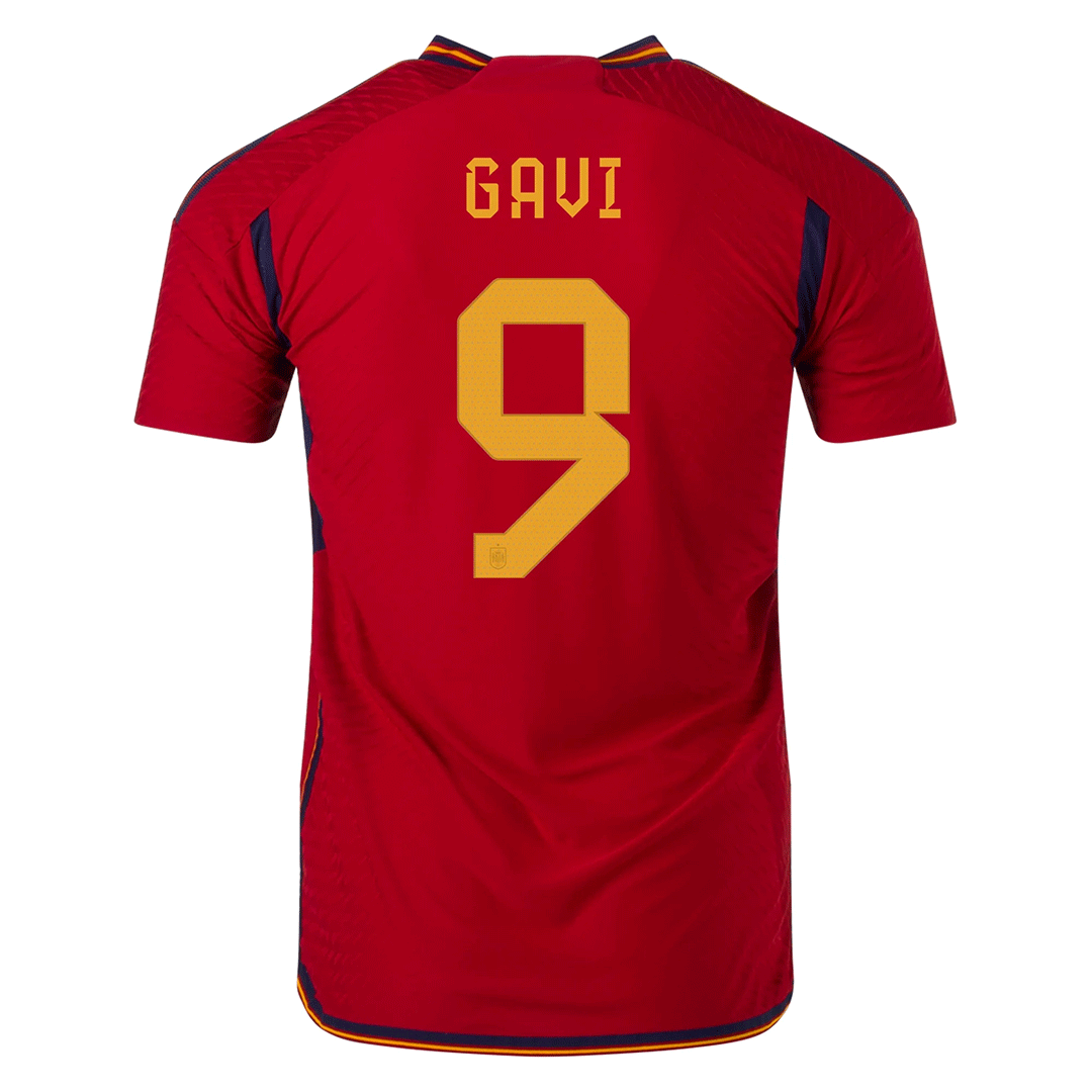 GAVI 9 Spain Home Authentic Jersey World Cup 2022