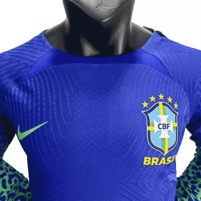 Authentic Brazil Away Long Sleeve Soccer Jersey 2022 - gogoalshop