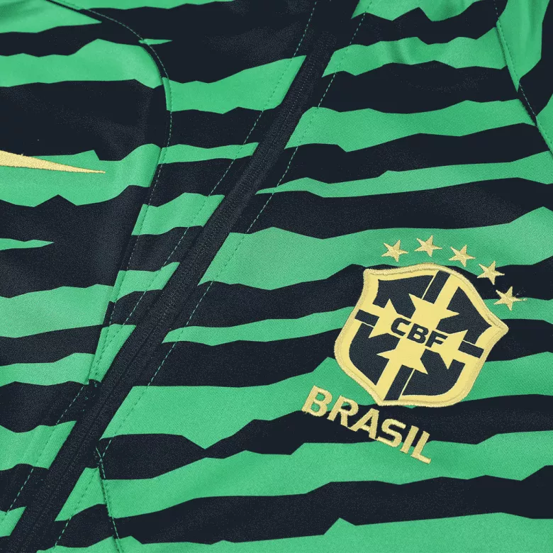 Brazil Jacket Tracksuit 2022 Green&Black - gogoalshop