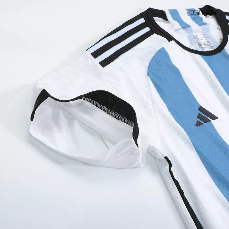 New PEZZELLA #6 Argentina Three Stars Home World Cup 2022 Champion Authentic Jersey - gogoalshop