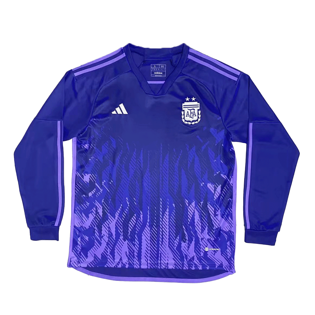 Argentina Away Long Sleeve Soccer Jersey 2022 Gogoalshop