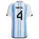 New MONTIEL #4 Argentina Three Stars Home World Cup 2022 Champion Authentic Jersey - gogoalshop