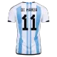 New DI MARIA #11 Argentina Three Stars Home 2022 Champion Jersey - gogoalshop