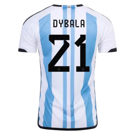 New DYBALA #21 Argentina Three Stars Home 2022 Champion Jersey - gogoalshop