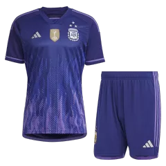 Argentina Away World Cup Jerseys Kit 2022 - Three Stars - gogoalshop