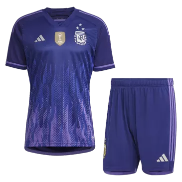 Argentina Away World Cup Jerseys Kit 2022 - Three Stars - gogoalshop