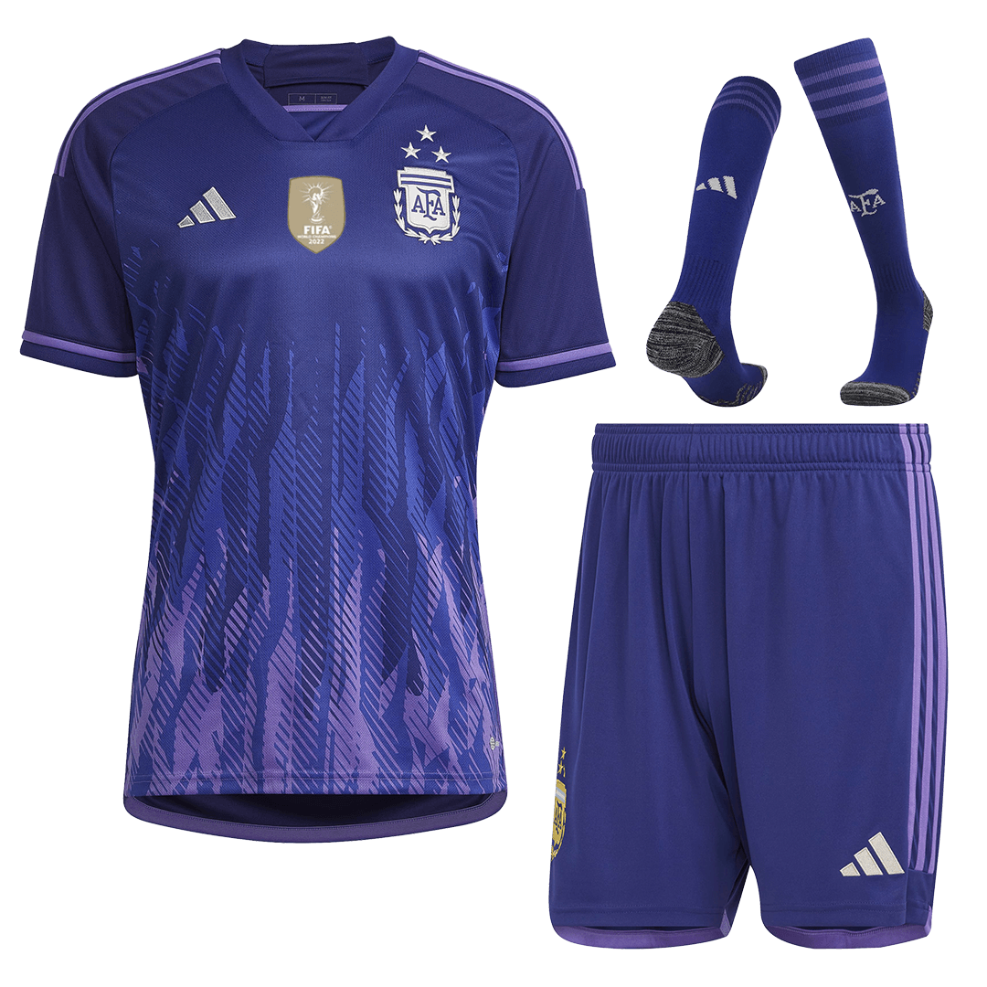 Argentina Away World Cup Jerseys Full Kit 2022 Three Stars