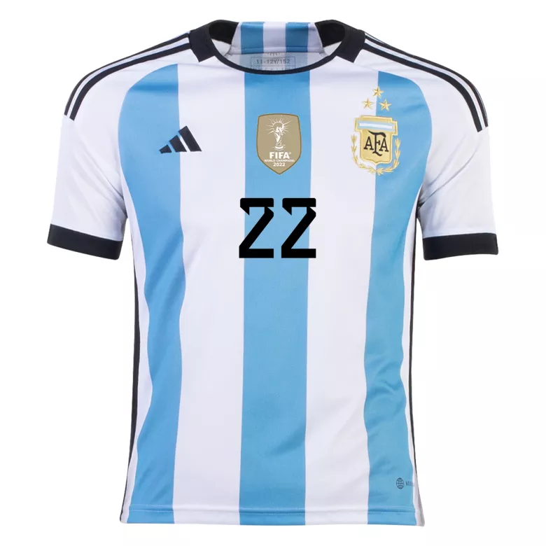 L. MARTINEZ #22 Argentina Three Stars Home Jersey 2022 - gogoalshop
