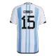 New CORREA #15 Argentina Three Stars Home World Cup 2022 Champion Authentic Jersey - gogoalshop