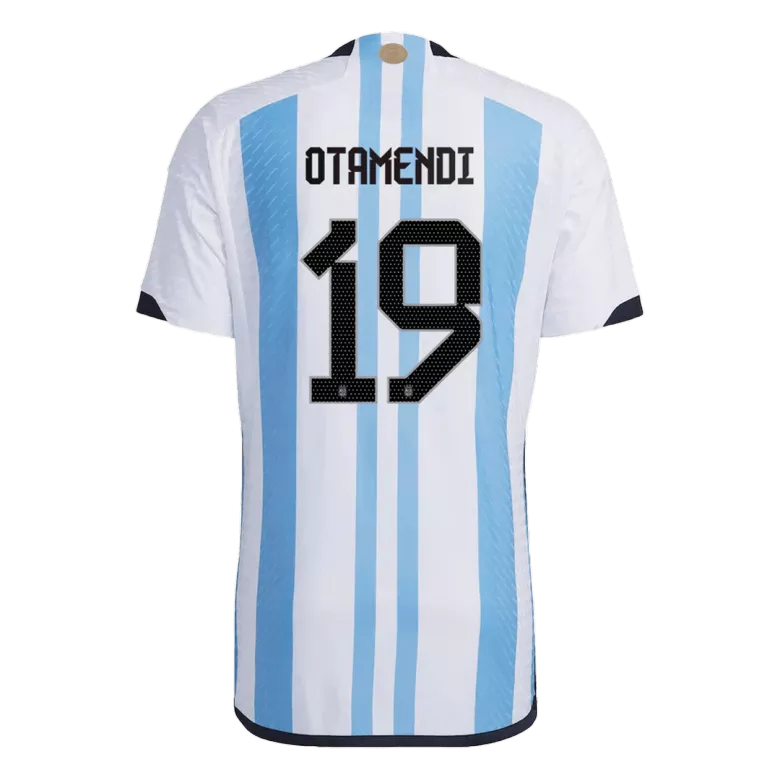 New OTAMENDI #19 Argentina Three Stars Home World Cup 2022 Champion Authentic Jersey - gogoalshop