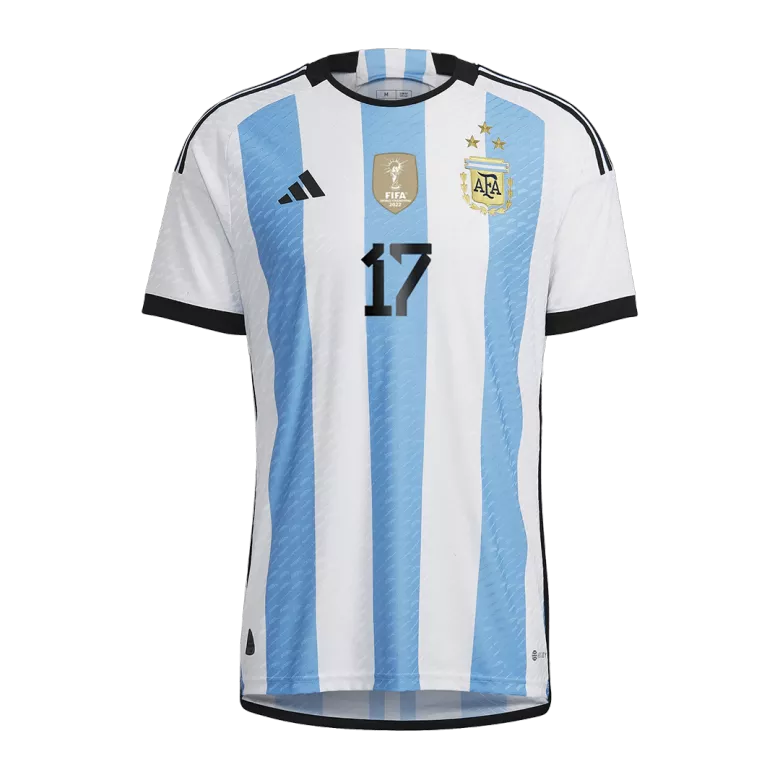 GOMEZ #17 Argentina Three Stars Home Authentic Jersey World Cup 2022 - gogoalshop