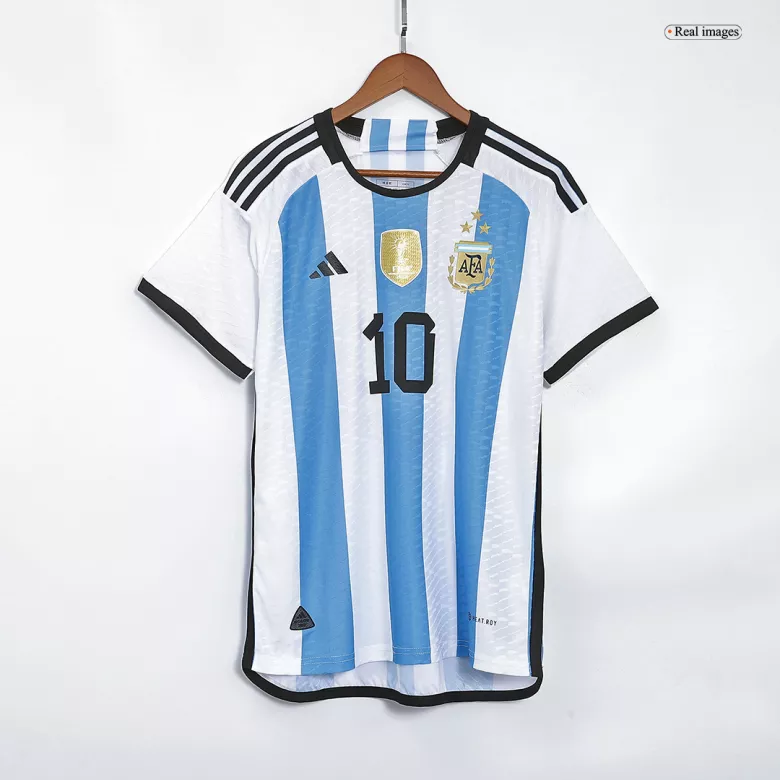New MESSI #10 Argentina Home World Cup 2022 Champion Authentic Jersey - gogoalshop