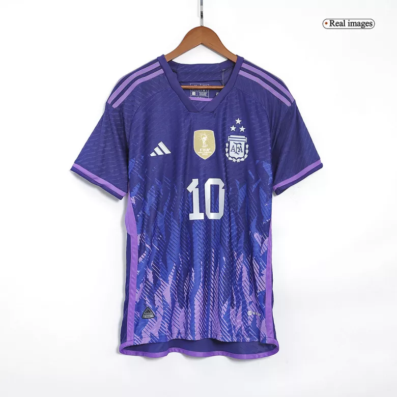 New Messi #10 Argentina Away World Cup 2022 Champion Authentic Jersey