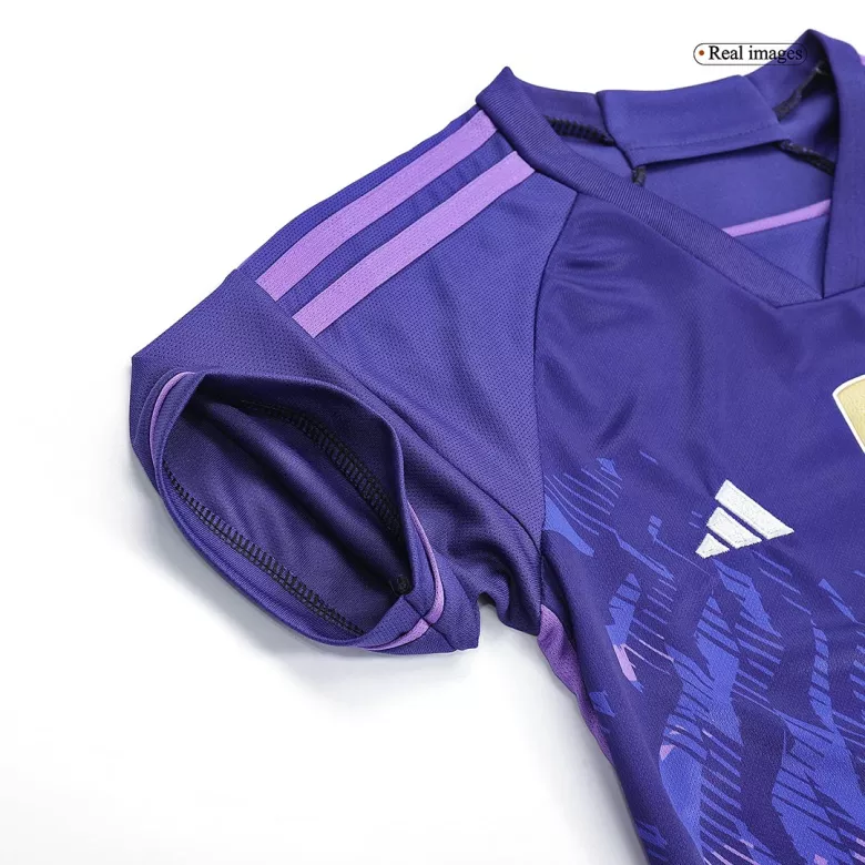 Argentina Away World Cup Kids Jerseys Kit 2022 - Three Stars - gogoalshop