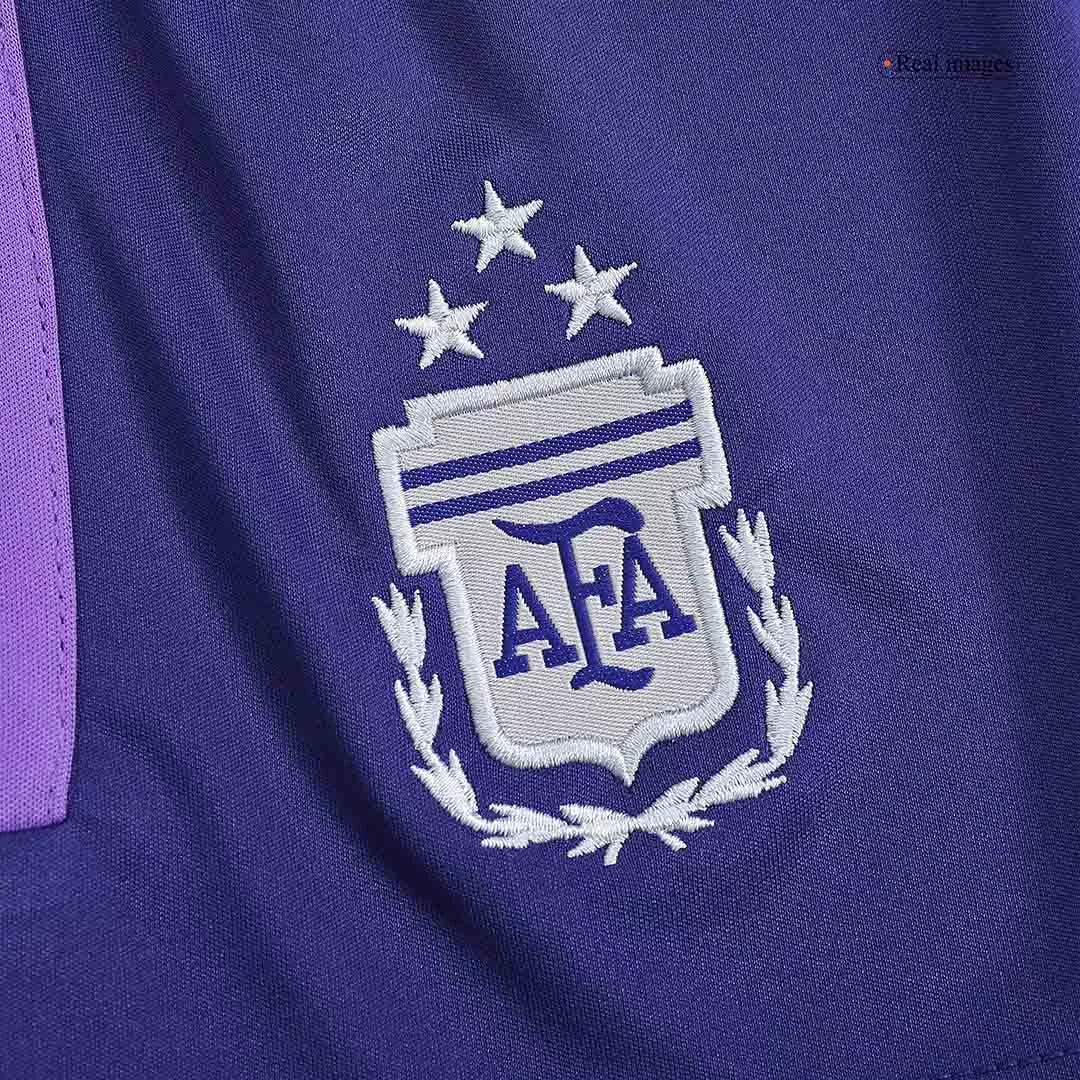 Argentina Away Soccer Shorts 2022 - Three Stars - gogoalshop