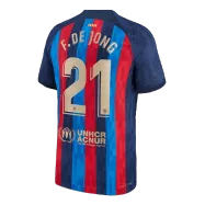 F. DE JONG #21 Barcelona Home Authentic Jersey 2022/23 - gogoalshop