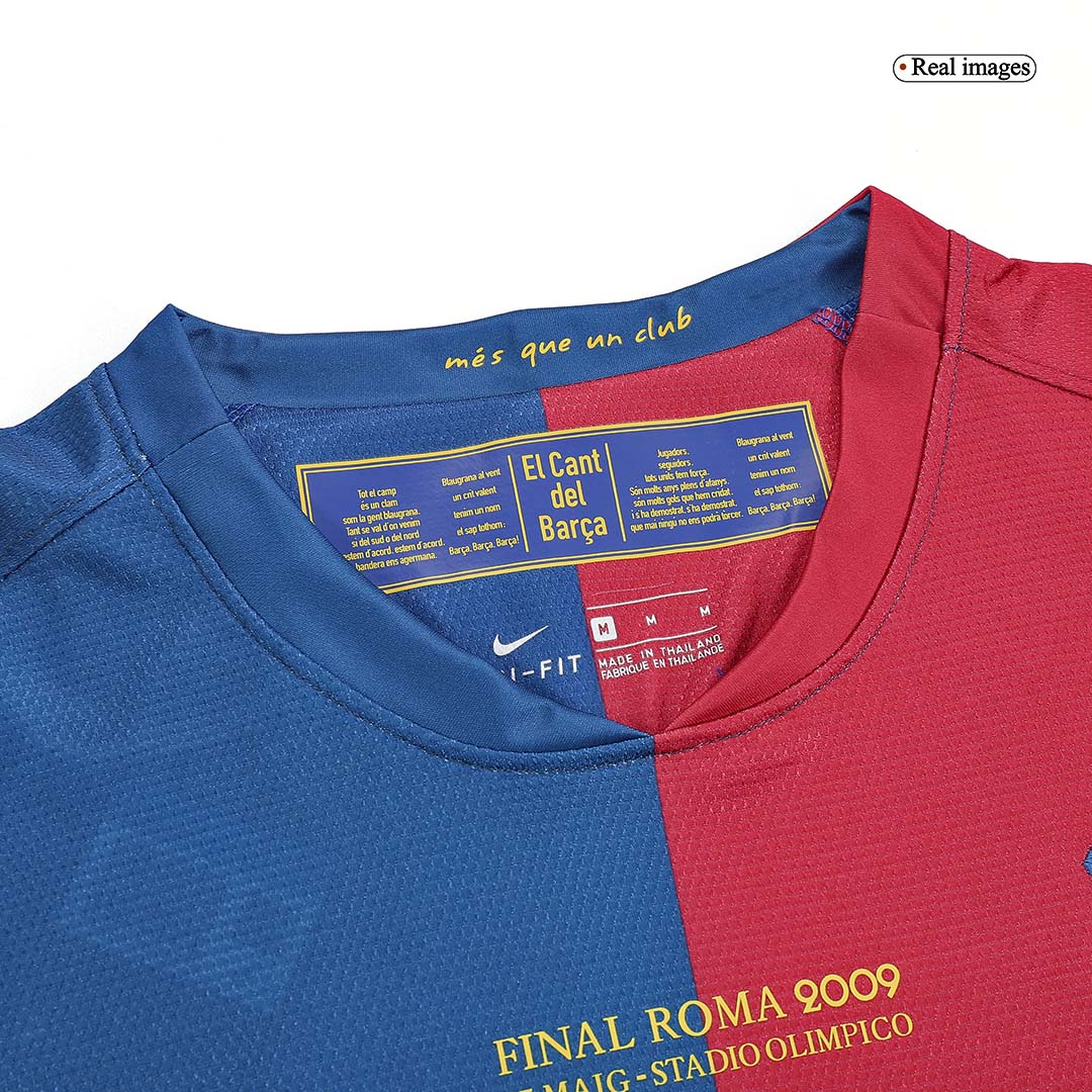 Retro Soccer Jersey Barcelona Home Long Sleeve 2008/09 - UCL Final - gogoalshop