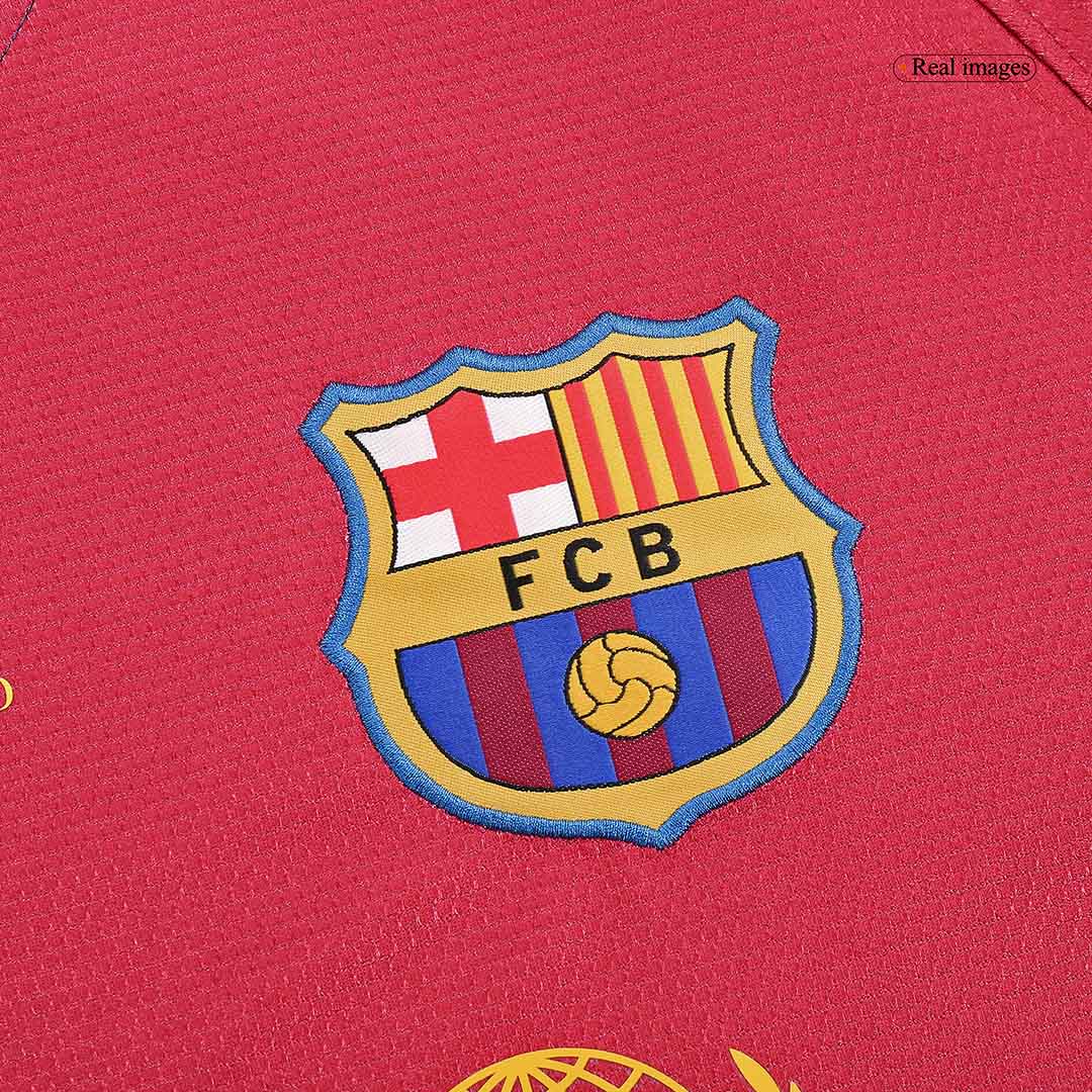 Retro Soccer Jersey Barcelona Home Long Sleeve 2008/09 - UCL Final - gogoalshop