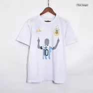 Argentina Winners Lionel Messi Celebration T-Shirt 2022-Three Stars - gogoalshop