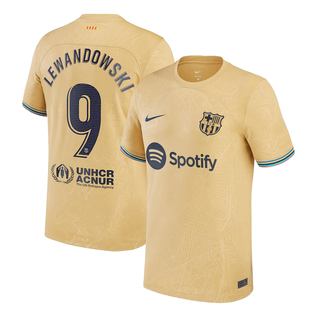 LEWANDOWSKI #9 Barcelona Away Soccer Jersey 2022/23 | Gogoalshop